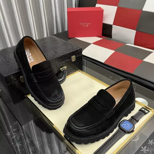 Cheap Salvatore Ferragamo Leather Shoes For Men #1381283 Replica Wholesale [$98.00 USD] [ITEM#1381283] on Replica Salvatore Ferragamo Leather Shoes