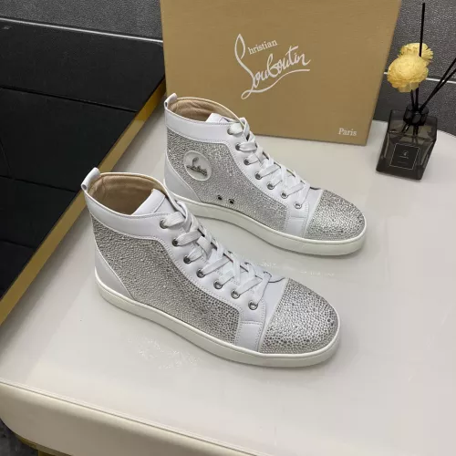 Cheap Christian Louboutin High Top Shoes For Men #1381344 Replica Wholesale [$92.00 USD] [ITEM#1381344] on Replica Christian Louboutin High Top Shoes