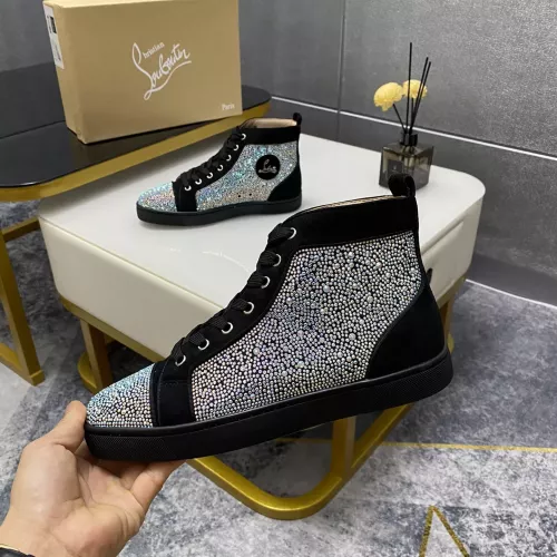 Cheap Christian Louboutin High Top Shoes For Men #1381348 Replica Wholesale [$92.00 USD] [ITEM#1381348] on Replica Christian Louboutin High Top Shoes