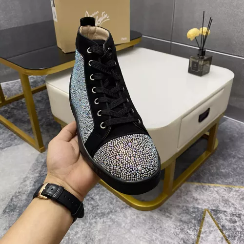 Cheap Christian Louboutin High Top Shoes For Men #1381348 Replica Wholesale [$92.00 USD] [ITEM#1381348] on Replica Christian Louboutin High Top Shoes
