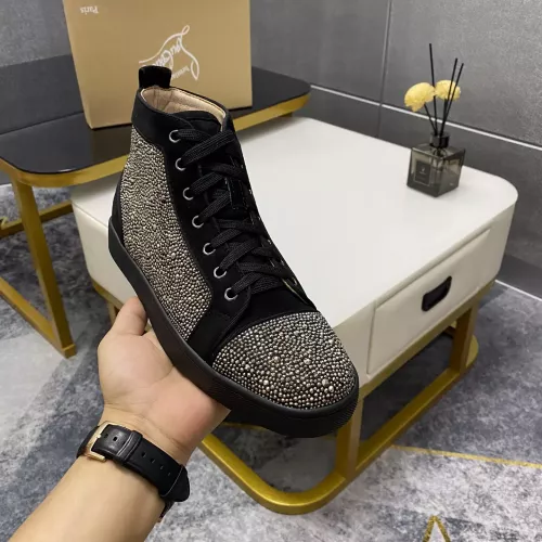 Cheap Christian Louboutin High Top Shoes For Women #1381349 Replica Wholesale [$92.00 USD] [ITEM#1381349] on Replica Christian Louboutin High Top Shoes