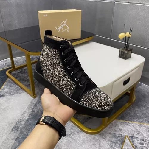 Cheap Christian Louboutin High Top Shoes For Men #1381350 Replica Wholesale [$92.00 USD] [ITEM#1381350] on Replica Christian Louboutin High Top Shoes