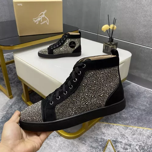 Cheap Christian Louboutin High Top Shoes For Men #1381350 Replica Wholesale [$92.00 USD] [ITEM#1381350] on Replica Christian Louboutin High Top Shoes