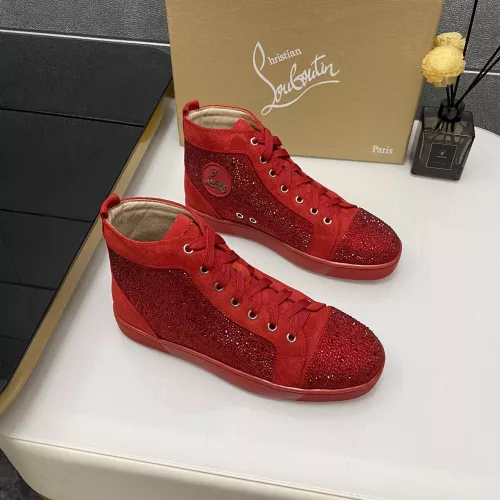 Cheap Christian Louboutin High Top Shoes For Men #1381352 Replica Wholesale [$92.00 USD] [ITEM#1381352] on Replica Christian Louboutin High Top Shoes
