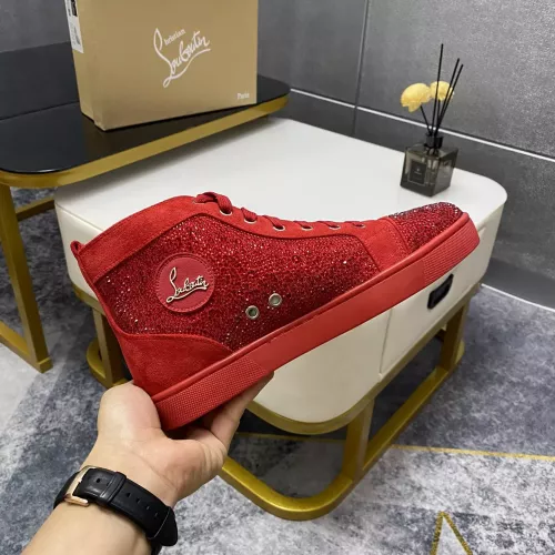 Cheap Christian Louboutin High Top Shoes For Men #1381352 Replica Wholesale [$92.00 USD] [ITEM#1381352] on Replica Christian Louboutin High Top Shoes