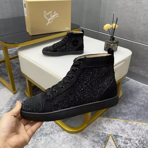 Cheap Christian Louboutin High Top Shoes For Women #1381353 Replica Wholesale [$92.00 USD] [ITEM#1381353] on Replica Christian Louboutin High Top Shoes