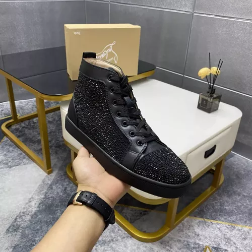 Cheap Christian Louboutin High Top Shoes For Women #1381355 Replica Wholesale [$92.00 USD] [ITEM#1381355] on Replica Christian Louboutin High Top Shoes