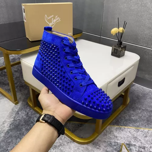 Cheap Christian Louboutin High Top Shoes For Men #1381362 Replica Wholesale [$92.00 USD] [ITEM#1381362] on Replica Christian Louboutin High Top Shoes