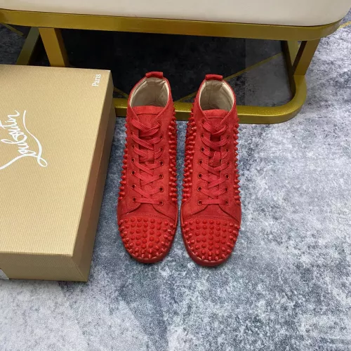 Cheap Christian Louboutin High Top Shoes For Women #1381363 Replica Wholesale [$92.00 USD] [ITEM#1381363] on Replica Christian Louboutin High Top Shoes