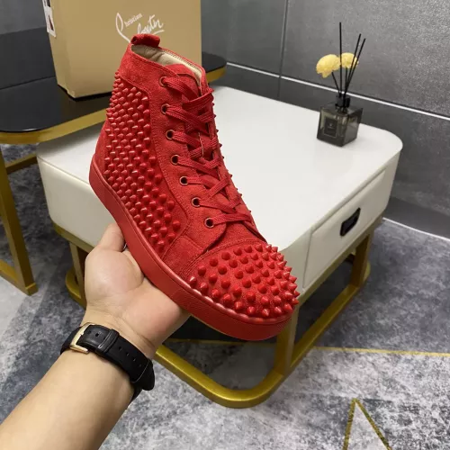 Cheap Christian Louboutin High Top Shoes For Women #1381363 Replica Wholesale [$92.00 USD] [ITEM#1381363] on Replica Christian Louboutin High Top Shoes