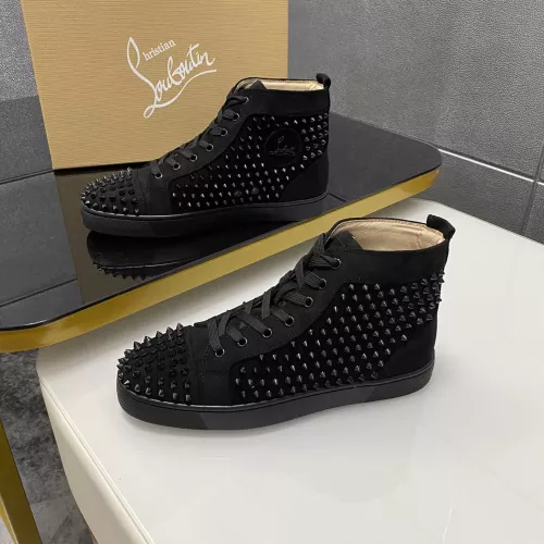 Cheap Christian Louboutin High Top Shoes For Women #1381366 Replica Wholesale [$92.00 USD] [ITEM#1381366] on Replica Christian Louboutin High Top Shoes