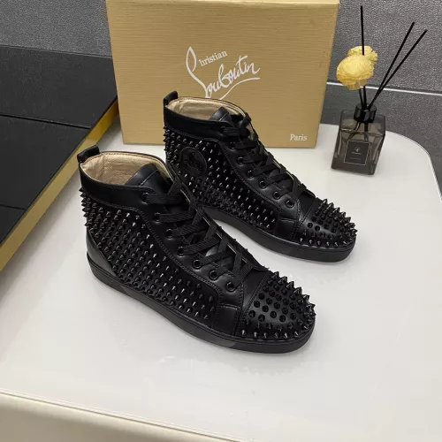 Cheap Christian Louboutin High Top Shoes For Women #1381370 Replica Wholesale [$92.00 USD] [ITEM#1381370] on Replica Christian Louboutin High Top Shoes