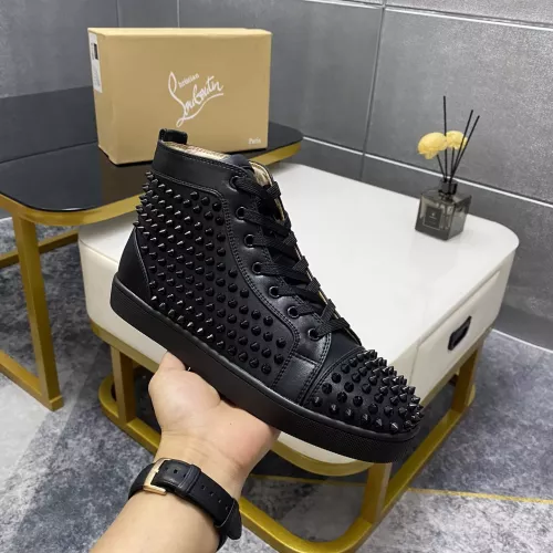 Cheap Christian Louboutin High Top Shoes For Women #1381370 Replica Wholesale [$92.00 USD] [ITEM#1381370] on Replica Christian Louboutin High Top Shoes
