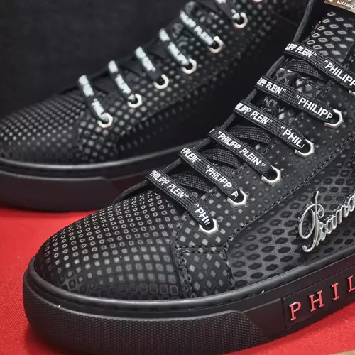 Cheap Philipp Plein PP High Tops Shoes For Men #1381447 Replica Wholesale [$88.00 USD] [ITEM#1381447] on Replica Philipp Plein PP High Tops Shoes