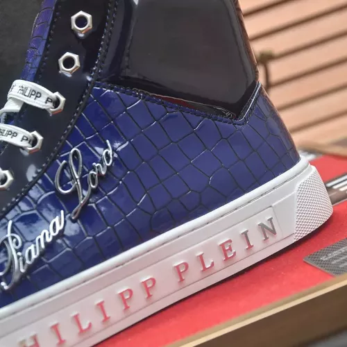 Cheap Philipp Plein PP High Tops Shoes For Men #1381449 Replica Wholesale [$88.00 USD] [ITEM#1381449] on Replica Philipp Plein PP High Tops Shoes