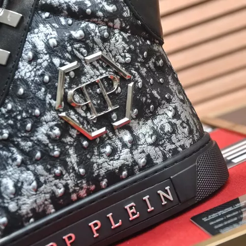 Cheap Philipp Plein PP High Tops Shoes For Men #1381453 Replica Wholesale [$92.00 USD] [ITEM#1381453] on Replica Philipp Plein PP High Tops Shoes