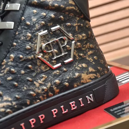 Cheap Philipp Plein PP High Tops Shoes For Men #1381454 Replica Wholesale [$92.00 USD] [ITEM#1381454] on Replica Philipp Plein PP High Tops Shoes