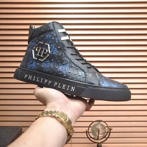 Cheap Philipp Plein PP High Tops Shoes For Men #1381455 Replica Wholesale [$92.00 USD] [ITEM#1381455] on Replica Philipp Plein PP High Tops Shoes