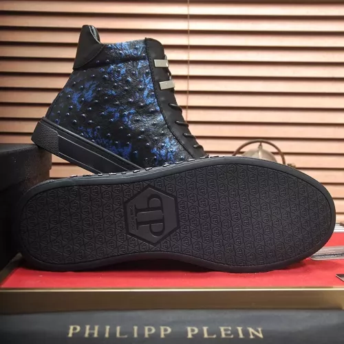 Cheap Philipp Plein PP High Tops Shoes For Men #1381455 Replica Wholesale [$92.00 USD] [ITEM#1381455] on Replica Philipp Plein PP High Tops Shoes