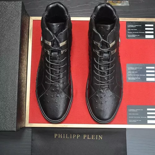 Cheap Philipp Plein PP High Tops Shoes For Men #1381456 Replica Wholesale [$92.00 USD] [ITEM#1381456] on Replica Philipp Plein PP High Tops Shoes