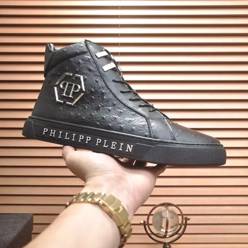 Cheap Philipp Plein PP High Tops Shoes For Men #1381456 Replica Wholesale [$92.00 USD] [ITEM#1381456] on Replica Philipp Plein PP High Tops Shoes