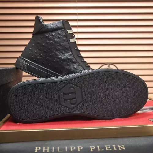 Cheap Philipp Plein PP High Tops Shoes For Men #1381456 Replica Wholesale [$92.00 USD] [ITEM#1381456] on Replica Philipp Plein PP High Tops Shoes