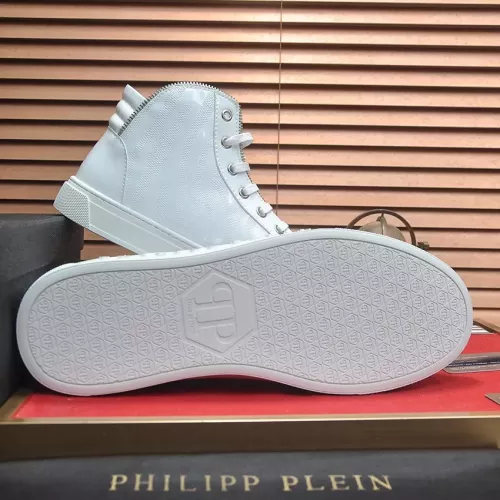 Cheap Philipp Plein PP High Tops Shoes For Men #1381457 Replica Wholesale [$92.00 USD] [ITEM#1381457] on Replica Philipp Plein PP High Tops Shoes