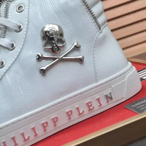 Cheap Philipp Plein PP High Tops Shoes For Men #1381457 Replica Wholesale [$92.00 USD] [ITEM#1381457] on Replica Philipp Plein PP High Tops Shoes