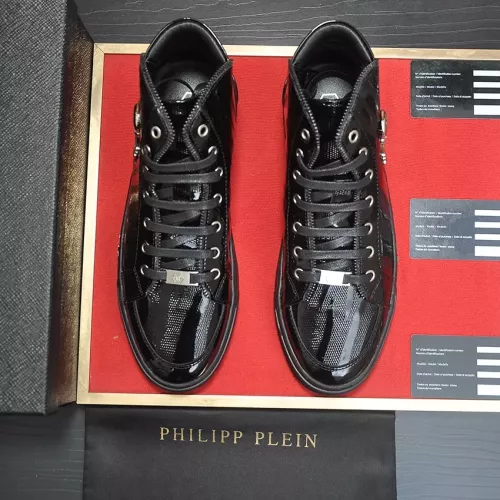 Cheap Philipp Plein PP High Tops Shoes For Men #1381460 Replica Wholesale [$92.00 USD] [ITEM#1381460] on Replica Philipp Plein PP High Tops Shoes