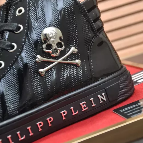 Cheap Philipp Plein PP High Tops Shoes For Men #1381460 Replica Wholesale [$92.00 USD] [ITEM#1381460] on Replica Philipp Plein PP High Tops Shoes