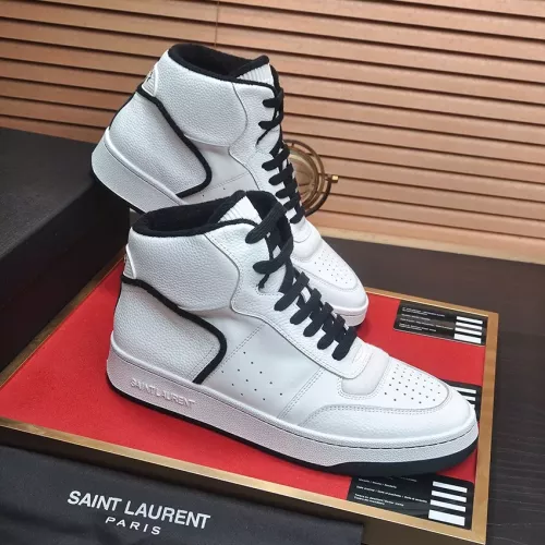 Cheap Yves Saint Laurent YSL High Tops Shoes For Men #1381463 Replica Wholesale [$100.00 USD] [ITEM#1381463] on Replica Yves Saint Laurent YSL High Tops Shoes
