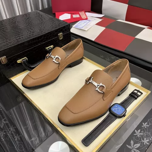 Cheap Salvatore Ferragamo Leather Shoes For Men #1381466 Replica Wholesale [$108.00 USD] [ITEM#1381466] on Replica Salvatore Ferragamo Leather Shoes
