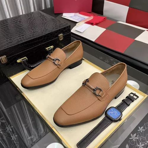 Cheap Salvatore Ferragamo Leather Shoes For Men #1381471 Replica Wholesale [$108.00 USD] [ITEM#1381471] on Replica Salvatore Ferragamo Leather Shoes