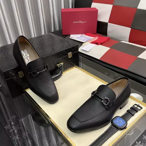 Cheap Salvatore Ferragamo Leather Shoes For Men #1381472 Replica Wholesale [$108.00 USD] [ITEM#1381472] on Replica Salvatore Ferragamo Leather Shoes