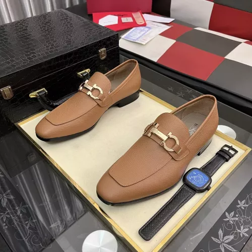 Cheap Salvatore Ferragamo Leather Shoes For Men #1381475 Replica Wholesale [$108.00 USD] [ITEM#1381475] on Replica Salvatore Ferragamo Leather Shoes