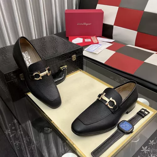Cheap Salvatore Ferragamo Leather Shoes For Men #1381476 Replica Wholesale [$108.00 USD] [ITEM#1381476] on Replica Salvatore Ferragamo Leather Shoes
