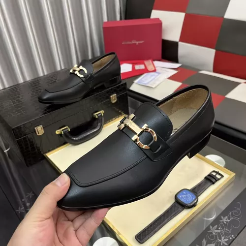 Cheap Salvatore Ferragamo Leather Shoes For Men #1381477 Replica Wholesale [$108.00 USD] [ITEM#1381477] on Replica Salvatore Ferragamo Leather Shoes