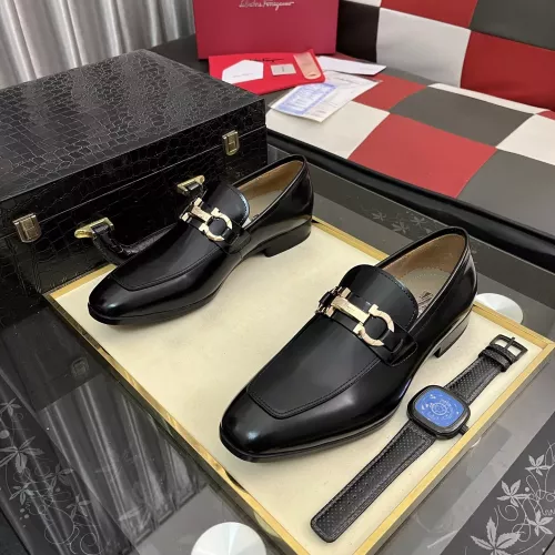 Cheap Salvatore Ferragamo Leather Shoes For Men #1381478 Replica Wholesale [$108.00 USD] [ITEM#1381478] on Replica Salvatore Ferragamo Leather Shoes