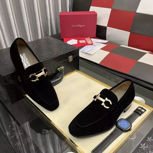 Cheap Salvatore Ferragamo Leather Shoes For Men #1381479 Replica Wholesale [$108.00 USD] [ITEM#1381479] on Replica Salvatore Ferragamo Leather Shoes