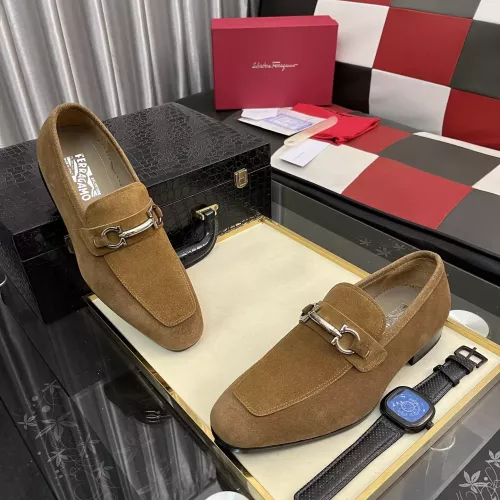 Cheap Salvatore Ferragamo Leather Shoes For Men #1381481 Replica Wholesale [$108.00 USD] [ITEM#1381481] on Replica Salvatore Ferragamo Leather Shoes