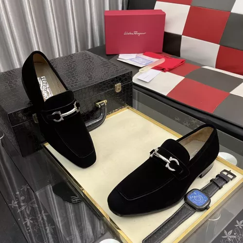Cheap Salvatore Ferragamo Leather Shoes For Men #1381482 Replica Wholesale [$108.00 USD] [ITEM#1381482] on Replica Salvatore Ferragamo Leather Shoes