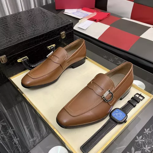 Cheap Salvatore Ferragamo Leather Shoes For Men #1381483 Replica Wholesale [$108.00 USD] [ITEM#1381483] on Replica Salvatore Ferragamo Leather Shoes