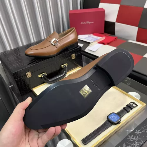 Cheap Salvatore Ferragamo Leather Shoes For Men #1381483 Replica Wholesale [$108.00 USD] [ITEM#1381483] on Replica Salvatore Ferragamo Leather Shoes