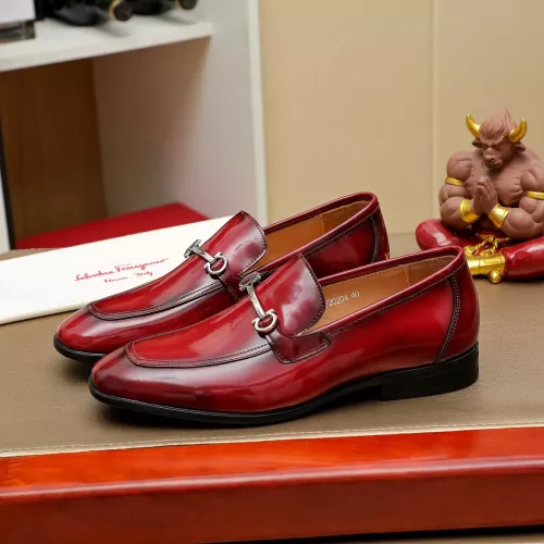 Cheap Salvatore Ferragamo Leather Shoes For Men #1381488 Replica Wholesale [$88.00 USD] [ITEM#1381488] on Replica Salvatore Ferragamo Leather Shoes