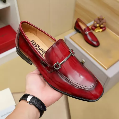 Cheap Salvatore Ferragamo Leather Shoes For Men #1381488 Replica Wholesale [$88.00 USD] [ITEM#1381488] on Replica Salvatore Ferragamo Leather Shoes