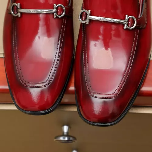 Cheap Salvatore Ferragamo Leather Shoes For Men #1381488 Replica Wholesale [$88.00 USD] [ITEM#1381488] on Replica Salvatore Ferragamo Leather Shoes