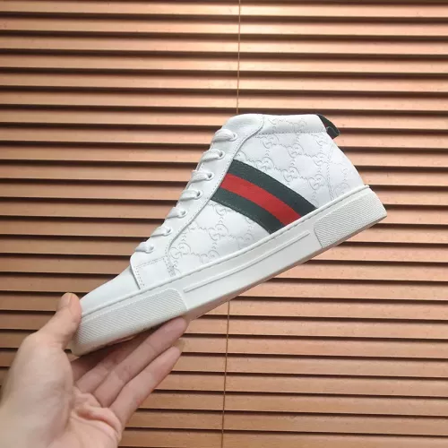 Cheap Gucci High Tops Shoes For Men #1381604 Replica Wholesale [$92.00 USD] [ITEM#1381604] on Replica Gucci High Tops Shoes