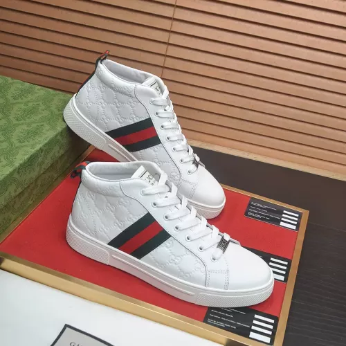 Cheap Gucci High Tops Shoes For Men #1381604 Replica Wholesale [$92.00 USD] [ITEM#1381604] on Replica Gucci High Tops Shoes