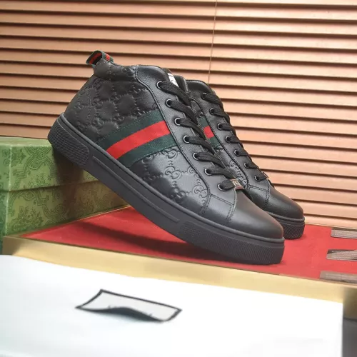 Cheap Gucci High Tops Shoes For Men #1381605 Replica Wholesale [$92.00 USD] [ITEM#1381605] on Replica Gucci High Tops Shoes