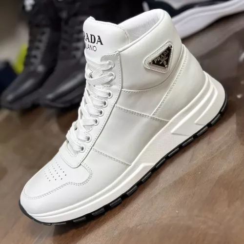 Cheap Prada High Top Shoes For Men #1381672 Replica Wholesale [$100.00 USD] [ITEM#1381672] on Replica Prada High Top Shoes